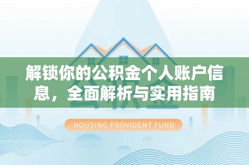 霞山解锁你的公积金个人账户信息，全面解析与实用指南