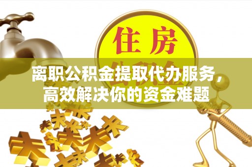 霞山离职公积金提取代办服务，高效解决你的资金难题
