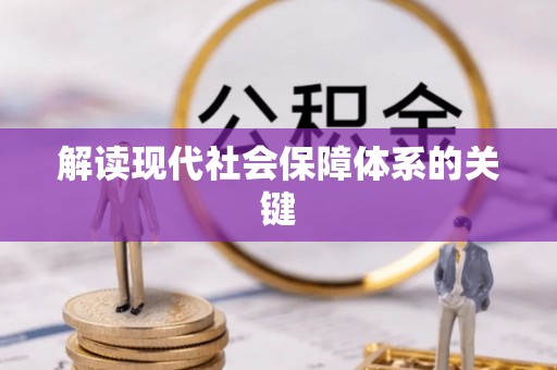 霞山解读现代社会保障体系的关键