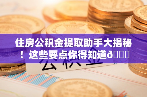 霞山住房公积金提取助手大揭秘！这些要点你得知道😎