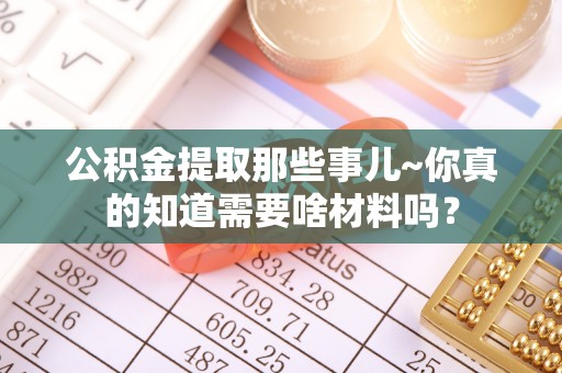 霞山公积金提取那些事儿~你真的知道需要啥材料吗？