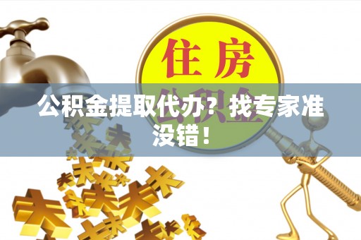 霞山公积金提取代办？找专家准没错！