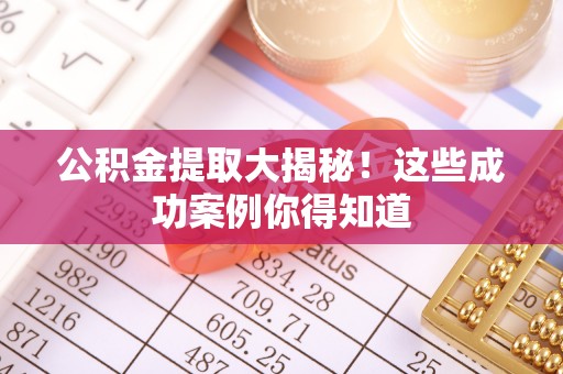 霞山公积金提取大揭秘！这些成功案例你得知道